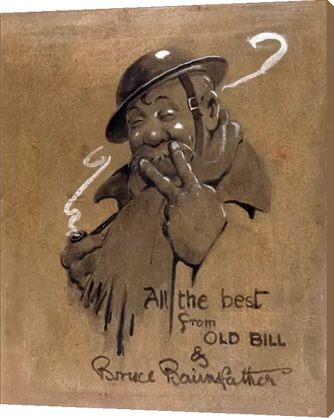 Old Bill smoking a pipe - ALL THE BEST FROM OLD BILL