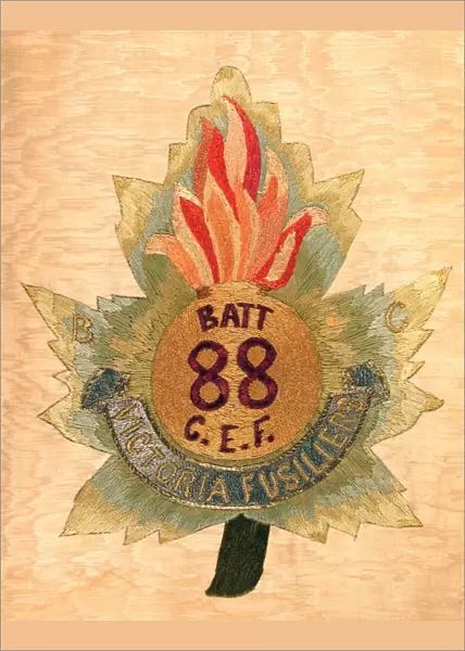 Woven badge of the 88th Battalion Victoria Fusiliers