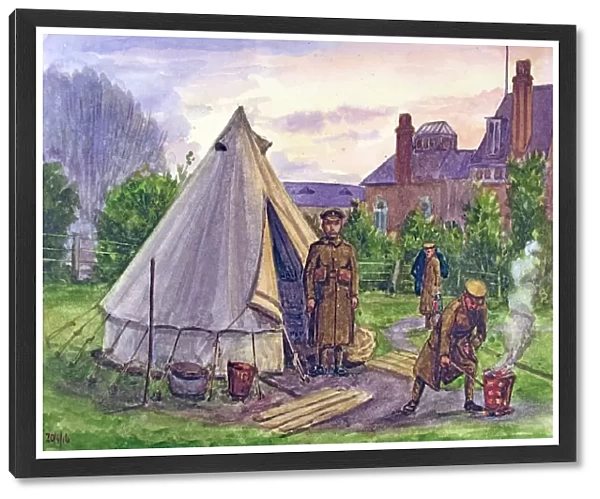 Tent for picket post, White Horse Hill, Chislehurst, Kent