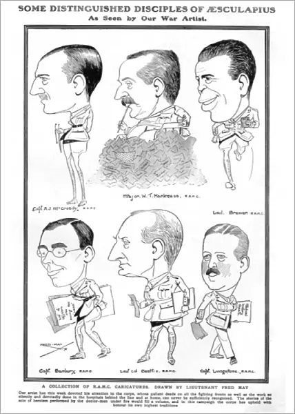 Royal Army Medical Corps caricatures by Fred May