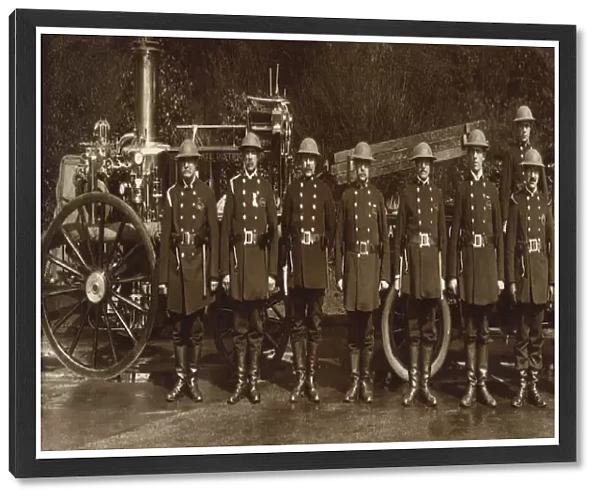 Steam engine with crew, Southgate, North London