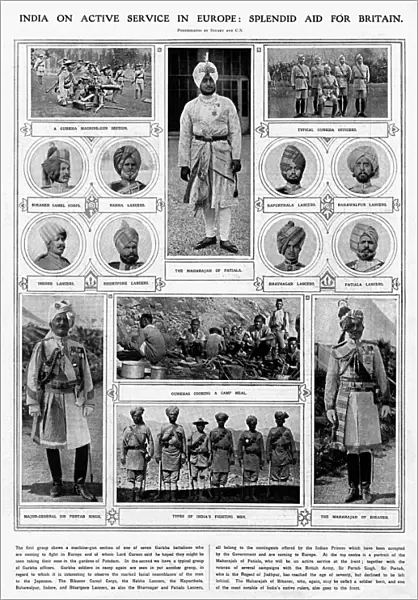 India on active service during World War I