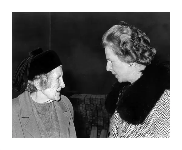 Prime Minister Margaret Thatcher with Dowager Lady St. Levan