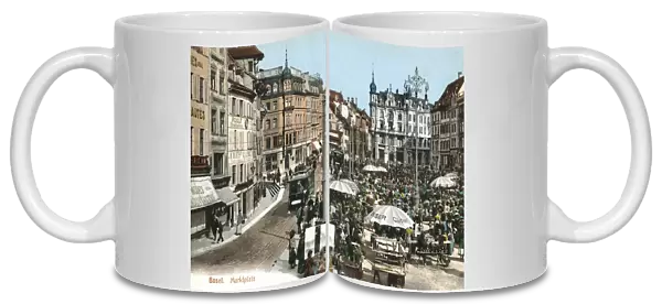 View of the Market Place, Basel, Switzerland