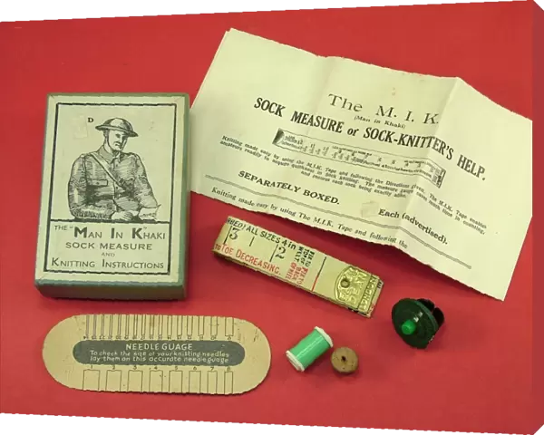 Man in Khaki WW1 sock knitting kit box and instructions