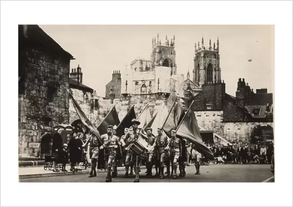 Dutch scouts marching, Exhibition Square, York