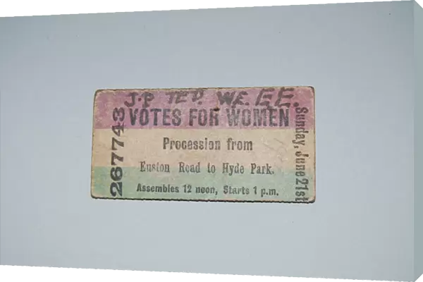 Suffragette Votes for Women Ticket