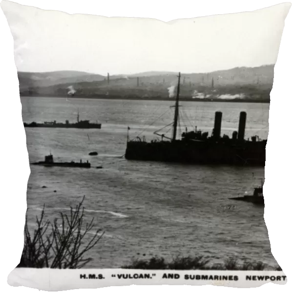 HMS Vulcan and C-class submarines, Newport, Fife