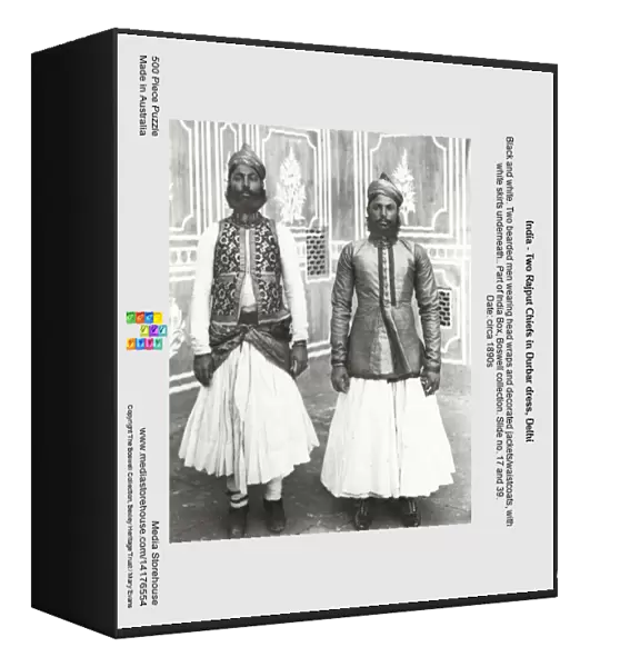 India - Two Rajput Chiefs in Durbar dress, Delhi