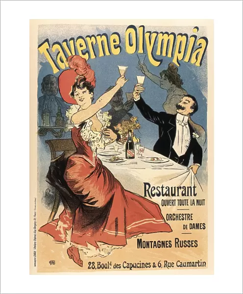 CHERET, Jules (1836-1932). Advertising of restaurant