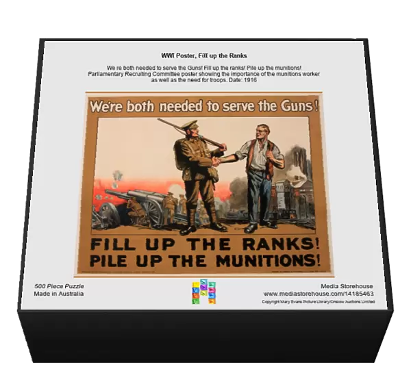 WWI Poster, Fill up the Ranks