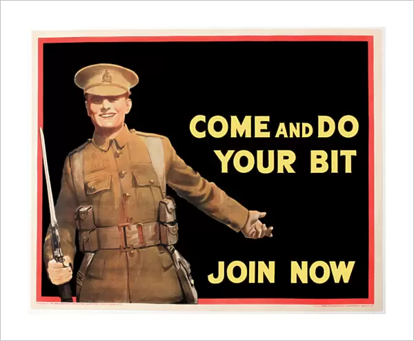WWI Poster, Come and do your bit, join now