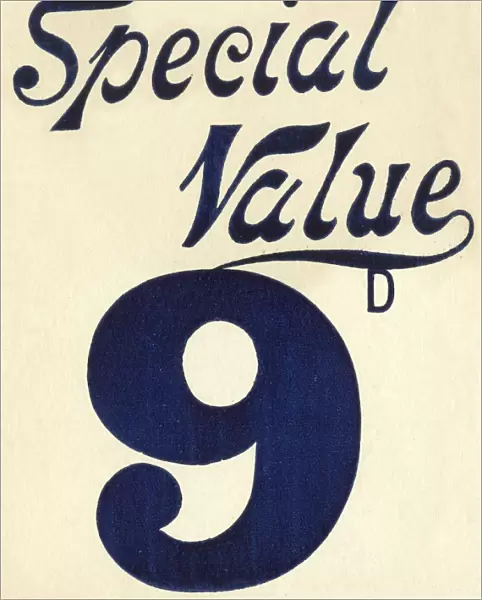 9d special value shop price sign
