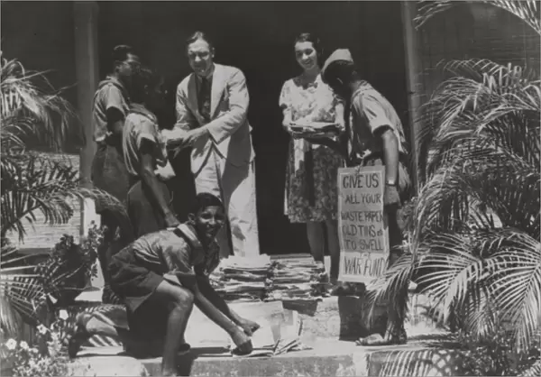 Boy scouts fundraising, Ceylon (Sri Lanka), WW2