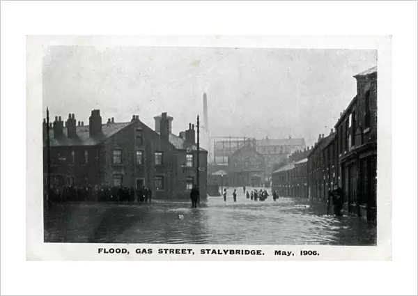 Gas Street in Flood, Stalybridge, Lancashire