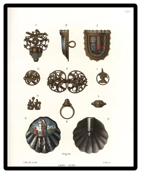 Jewelry from the end of the 15th and early 16th centuries