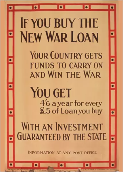 WW1 poster, The New War Loan
