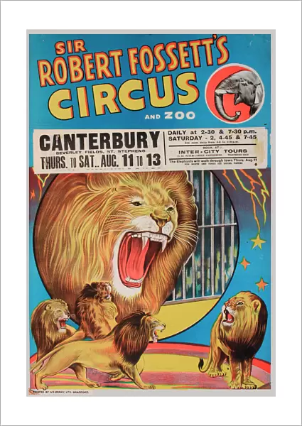 Poster, Sir Robert Fossetts Circus and Zoo
