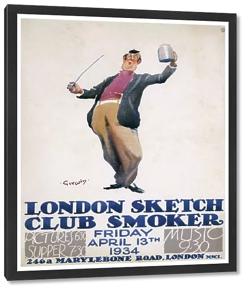 Leaflet, London Sketch Club Smoker, April 1934