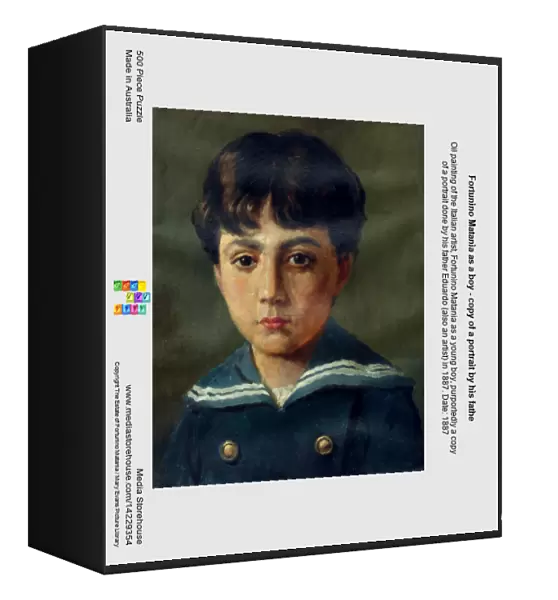 Fortunino Matania as a boy - copy of a portrait by his fathe
