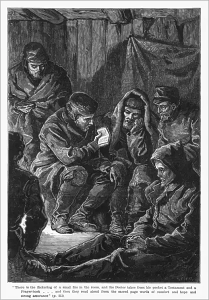 Members of Franklin expedition at Fort Enterprise