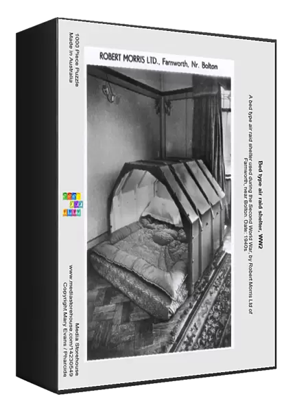 Bed type air raid shelter, WW2