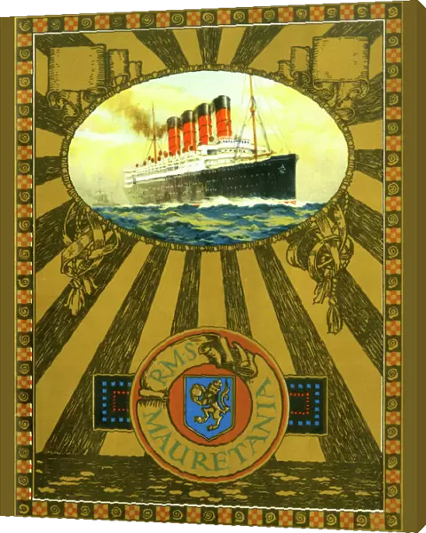 Front cover design for a brochure for Liner RMS Mauretania