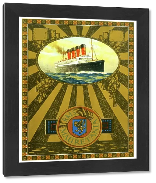 Front cover design for a brochure for Liner RMS Mauretania