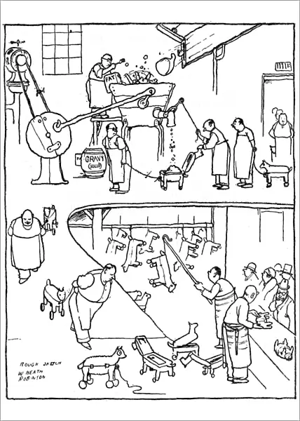 Old meat works, illustration by William Heath Robinson