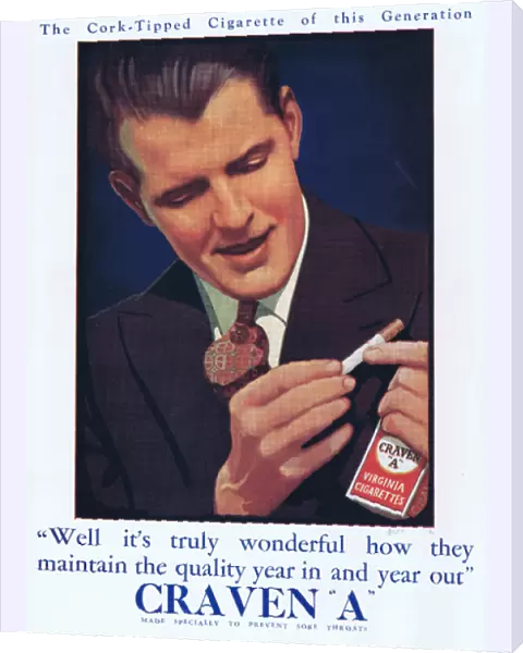 Advert for Craven A Cigarettes, 1937