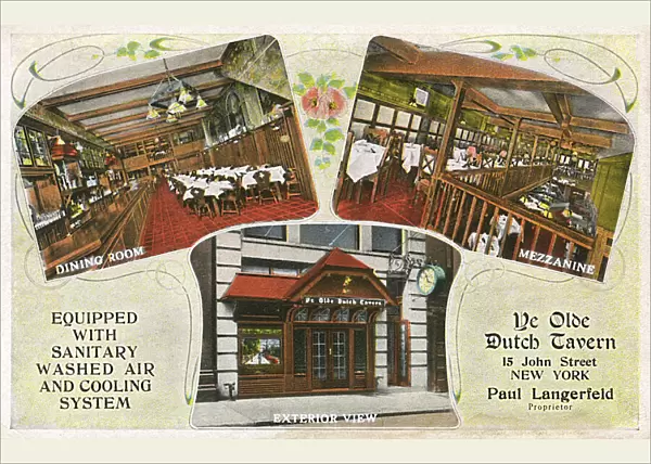 Ye Olde Dutch Tavern, John Street, New York City, USA