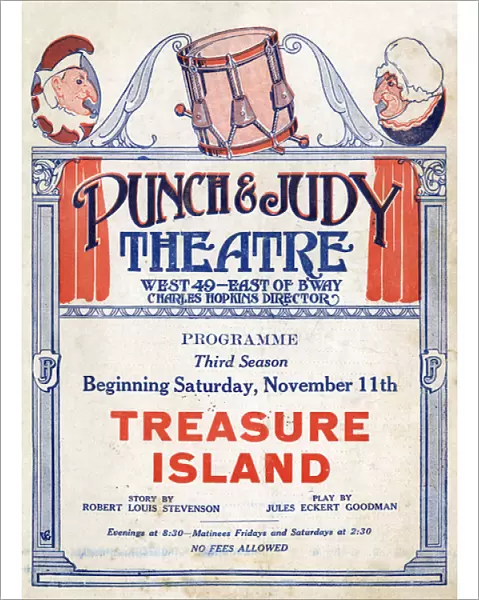 Programme cover, Punch & Judy Theatre, New York, USA