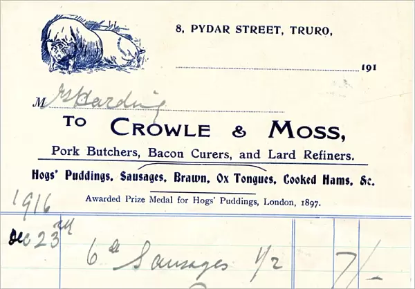 Stationery, Crowle & Moss, Truro, Cornwall