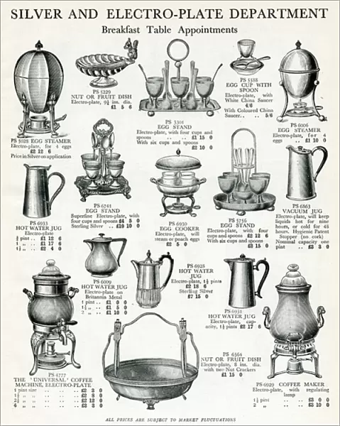 Catalogue of breakfast tableware 1929