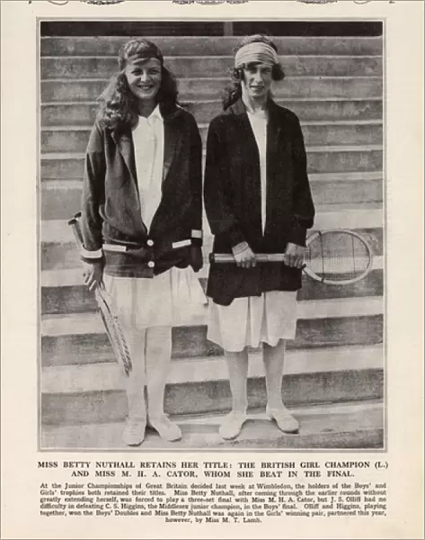 Women in Sport - Betty Nuthall & M. H. A. Cator, tennis