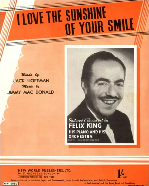 I love the sunshine on your smile - Music Sheet Cover