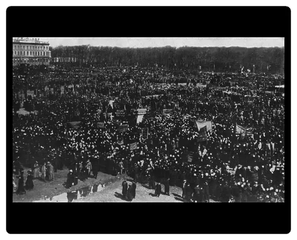 Demonstration of revolutionaries, Petrograd, Russia