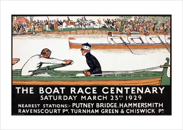 Poster, The Boat Race Centenary, 23 March 1929