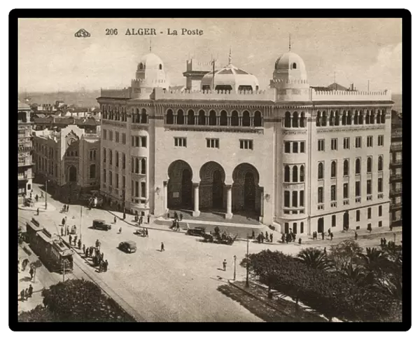Aerial view of Post Office, Algiers, Algeria