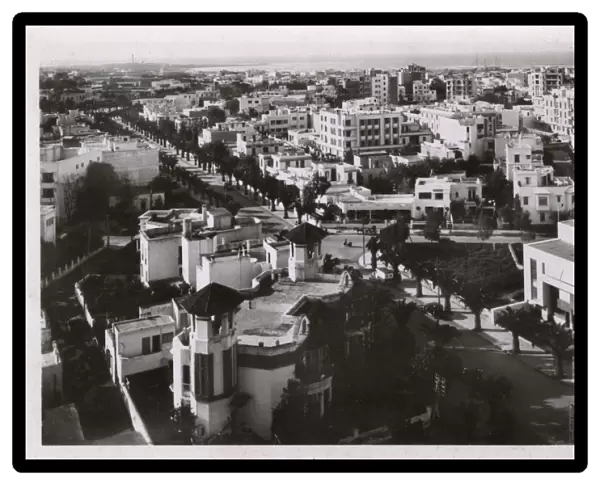 Aerial view of Boulevard Goureau, Casablanca, Morocco