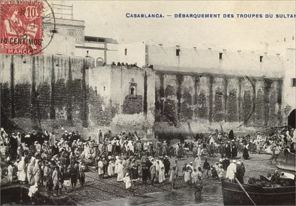 Landing of the Sultans troops, Casablanca, Morocco
