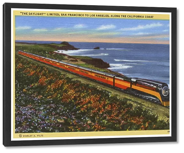Daylight Train on the coast, California, USA
