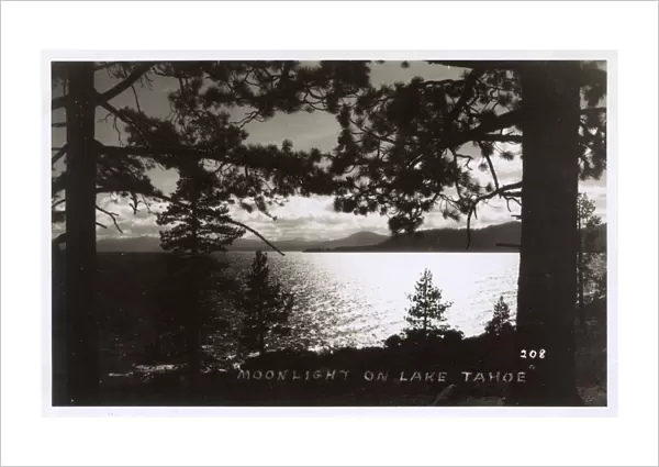 Moonlight on Lake Tahoe, California, USA