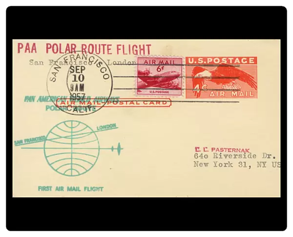 Commemorative postcard with stamps
