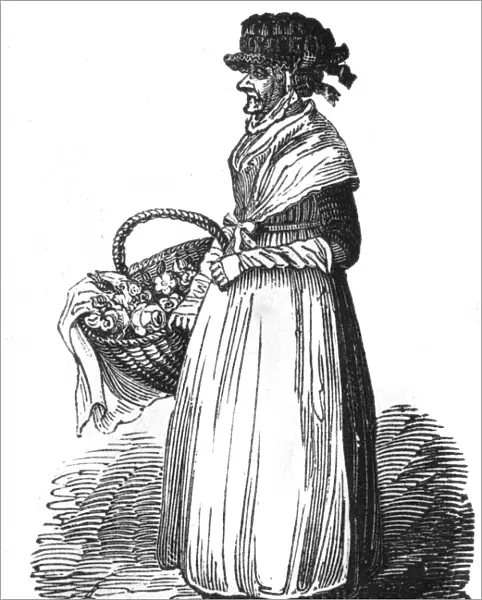 Street seller of flowers, c. 1820