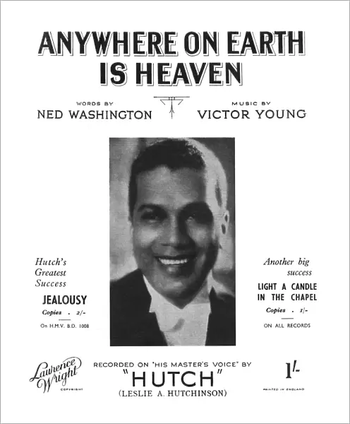 Anywhere on earth is heaven by Hutch - Music Sheet Cover