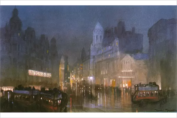 Tottenham Court Road at night, 1926