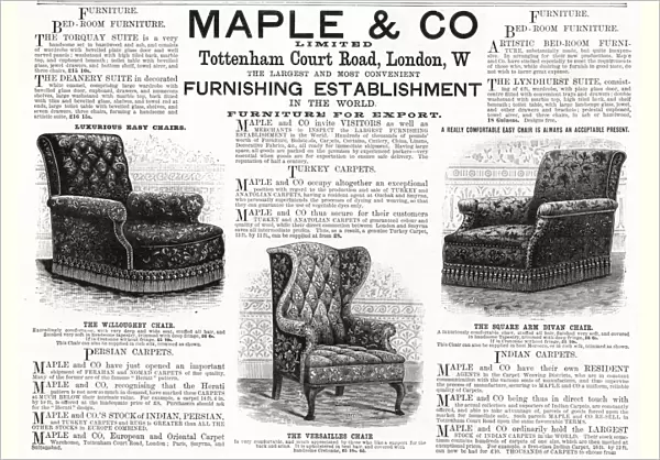Advert for Maple & Co chairs 1892