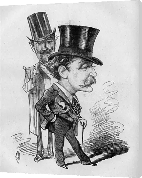 Caricature of Thomas Gibson Bowles, magazine founder