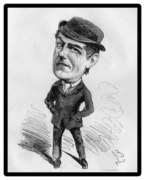 Caricature of George Barrett, English comic actor